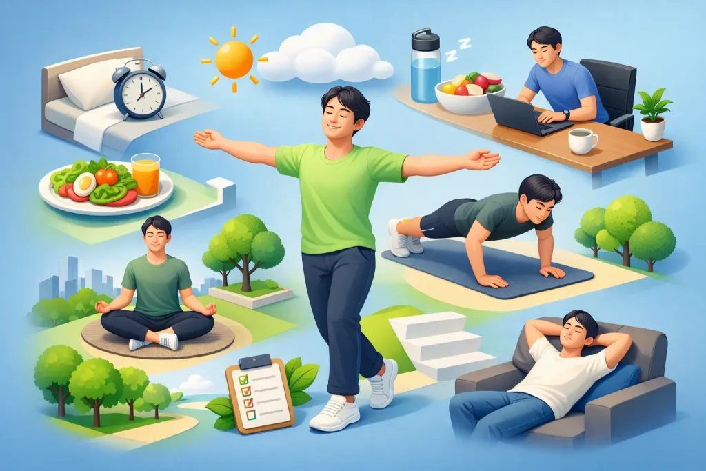 疲れにくい体を作る習慣で午後も軽やかに動ける毎日へ 無理なく続く7つの基本