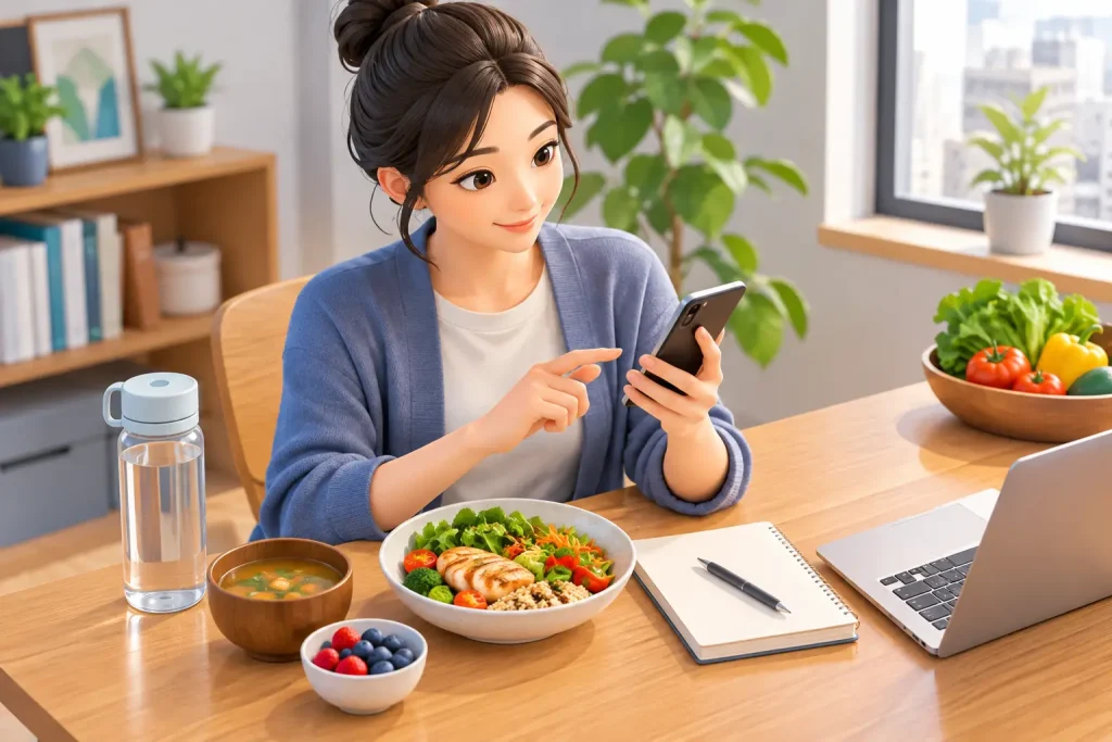 忙しい人の食事記録 続ける コツ ガイド｜無理なく3カ月続く習慣化の方法