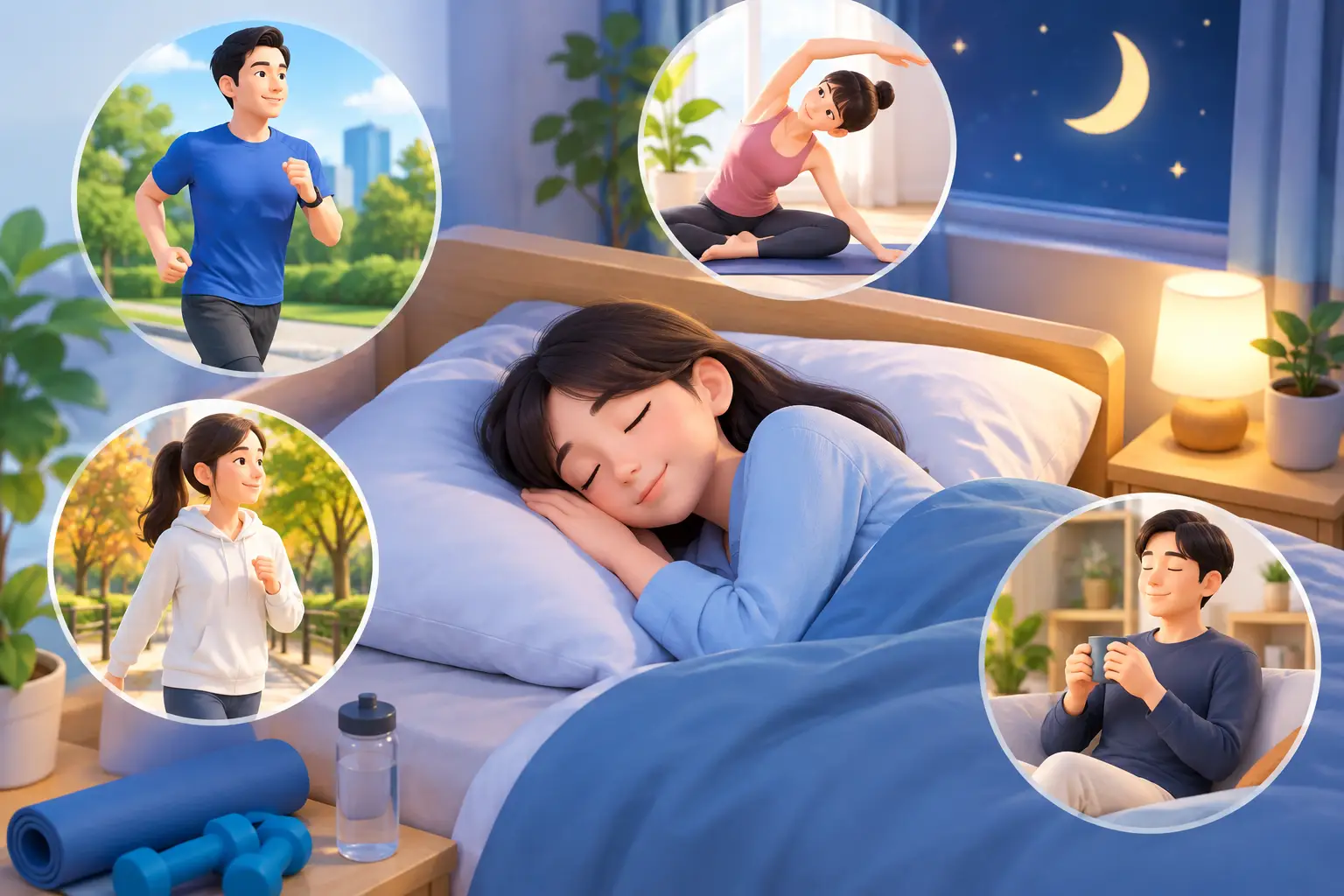 睡眠改善の運動習慣の作り方|夜ぐっすり眠る6つの工夫